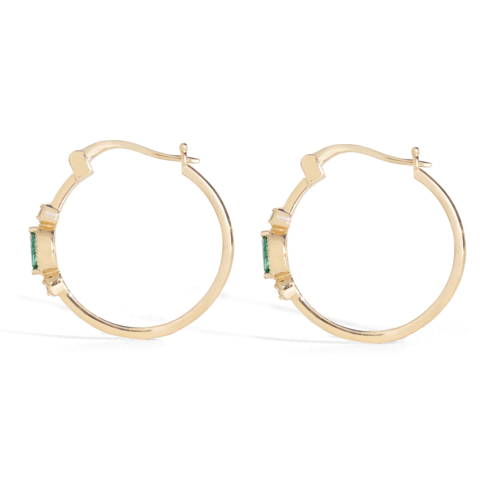 Nokes Emerald Hoops