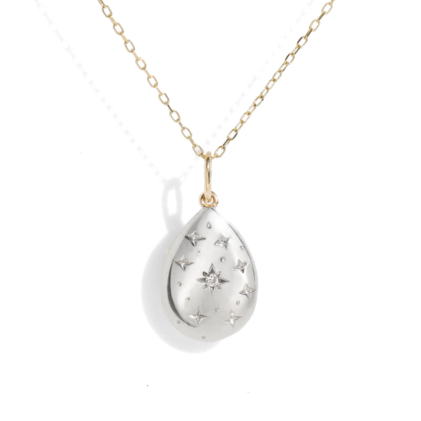 Aquamarine Double-Sided Drop Necklace
