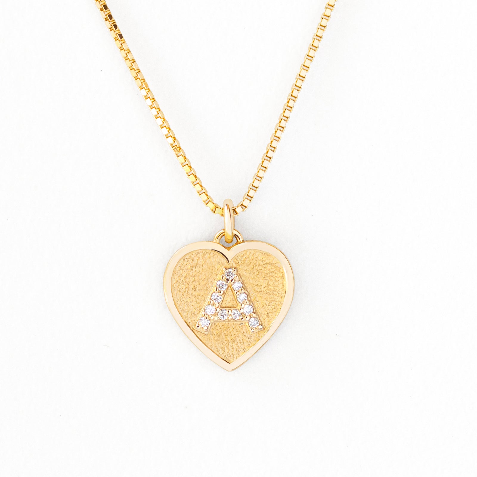 Jamie Park Jewelry - Diamond Initial Heart Charm Necklace