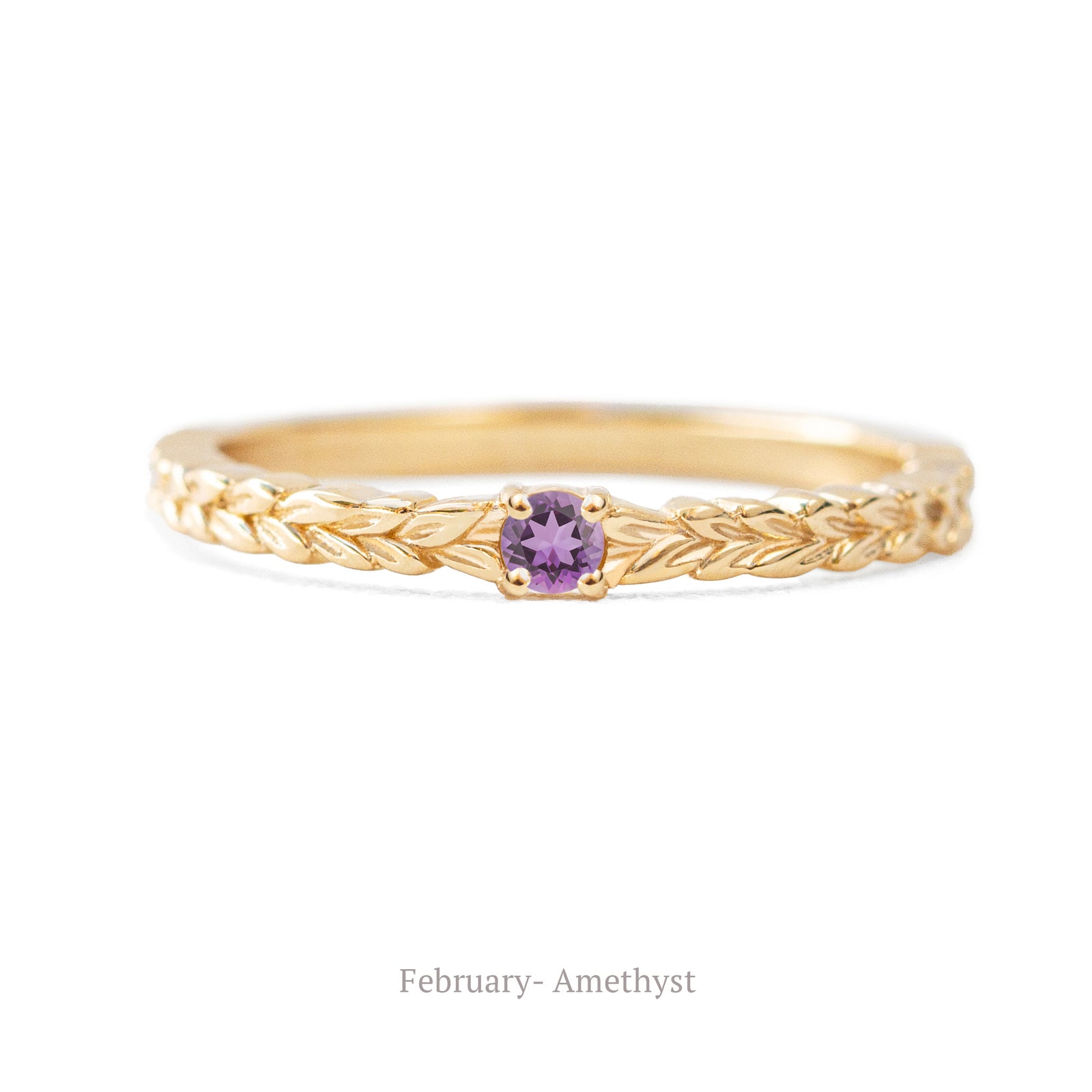 Jamie Park Jewelry - Meadow Birthstone Ring Celebrate your or special one's birthday with the Meadow Birthstone Ring in 14K gold. This versatile ring features the intricate Meadow pattern, adding effortless elegance to your everyday outfits. With its sophisticated design, it's the perfect choice for any occasion - from casual to formal. 