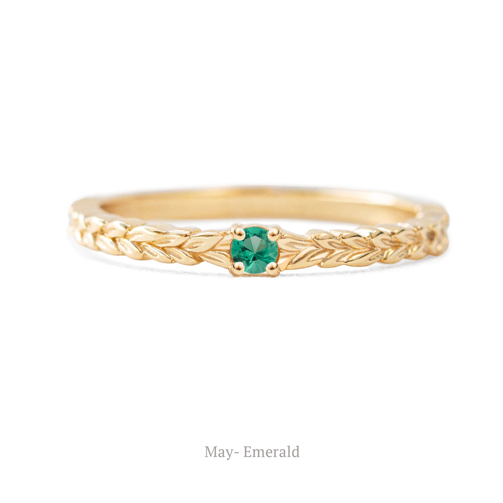 Jamie Park Jewelry - Meadow Birthstone Ring Celebrate your or special one's birthday with the Meadow Birthstone Ring in 14K gold. This versatile ring features the intricate Meadow pattern, adding effortless elegance to your everyday outfits. With its sophisticated design, it's the perfect choice for any occasion - from casual to formal. 