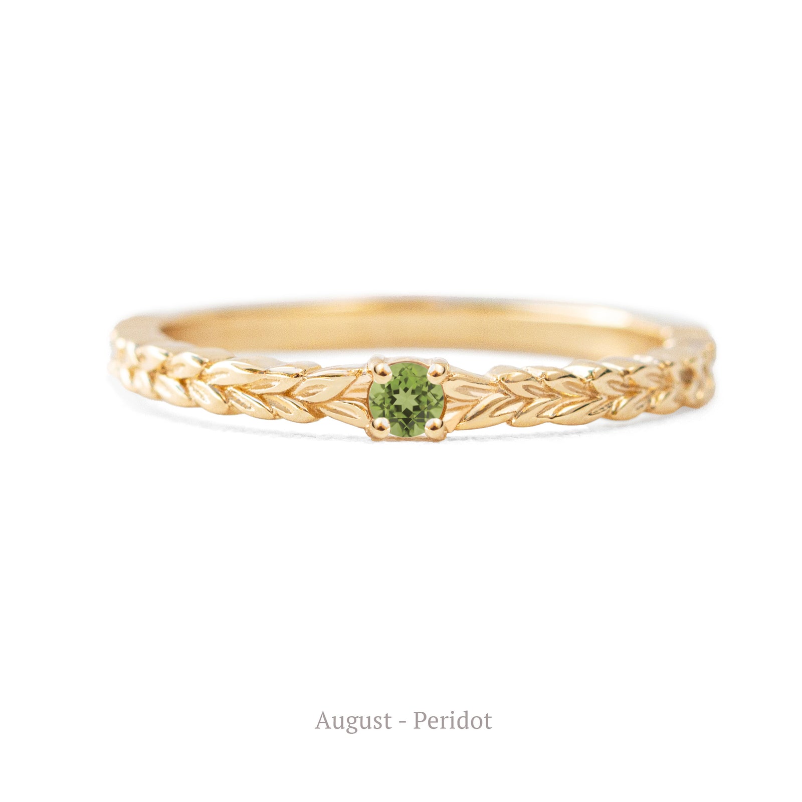 Jamie Park Jewelry - Meadow Birthstone Ring Celebrate your or special one's birthday with the Meadow Birthstone Ring in 14K gold. This versatile ring features the intricate Meadow pattern, adding effortless elegance to your everyday outfits. With its sophisticated design, it's the perfect choice for any occasion - from casual to formal. 