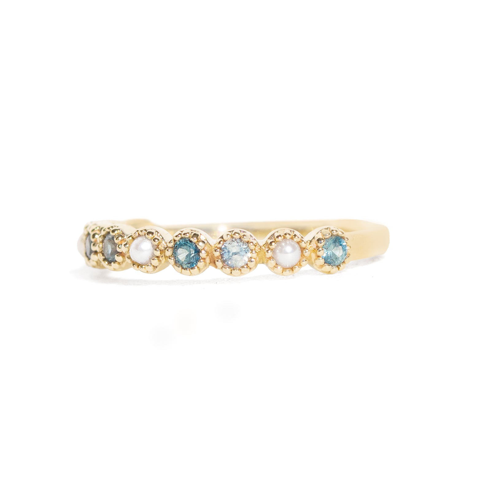 Whisper Sapphire Pearl Band