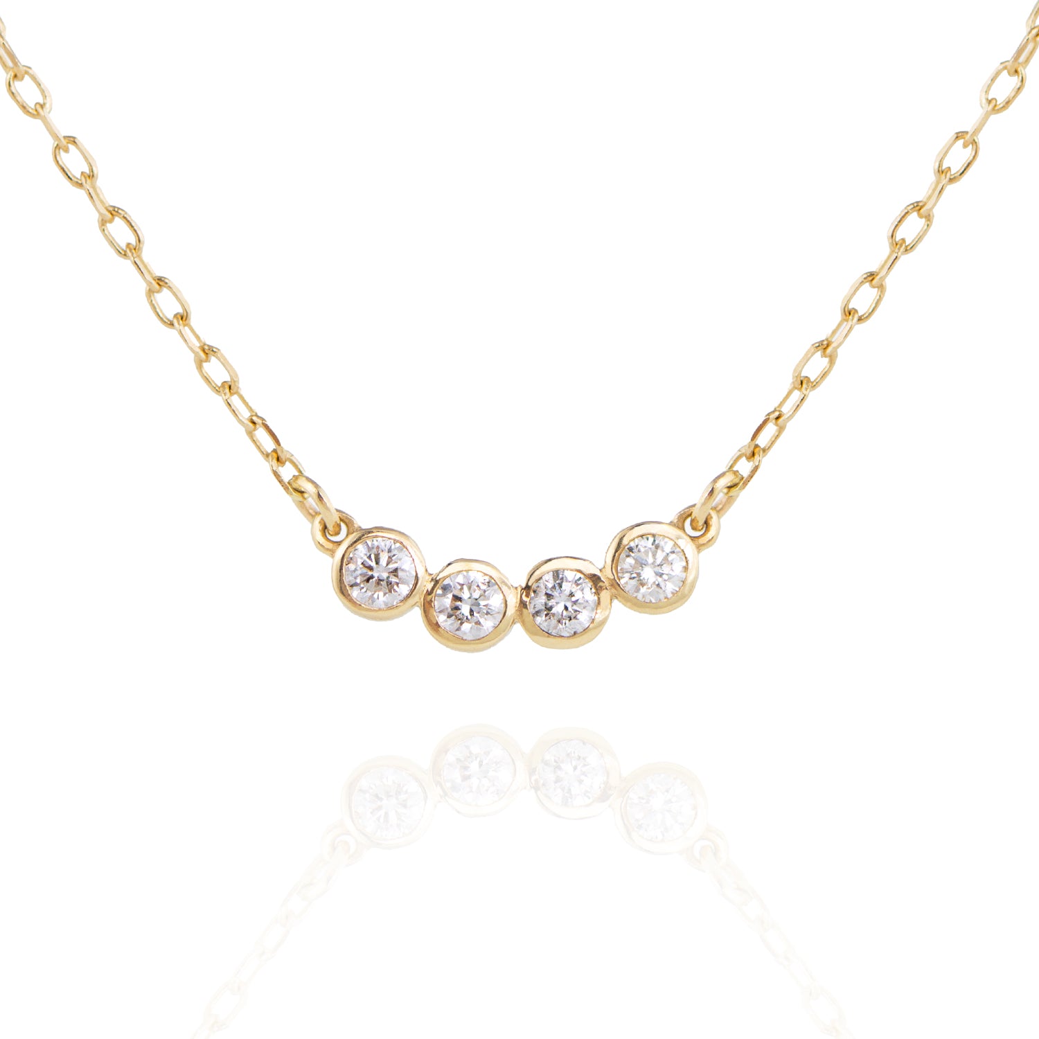 JAMIE PARK JEWELRY| Four Diamond Necklace