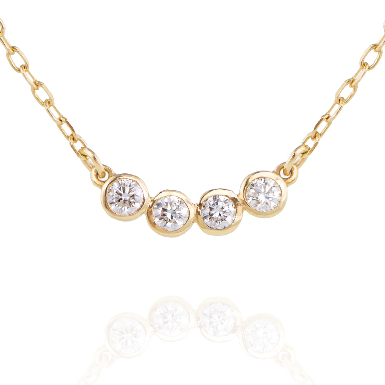 JAMIE PARK JEWELRY| Four Diamond Necklace