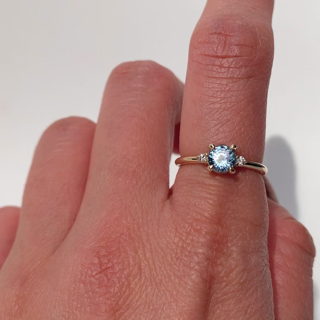 Kira 1ct Montana Sapphire Diamond Ring
