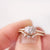 Geo White Sapphire Ring, Trio Diamond Band by Jamie Park Jewelry