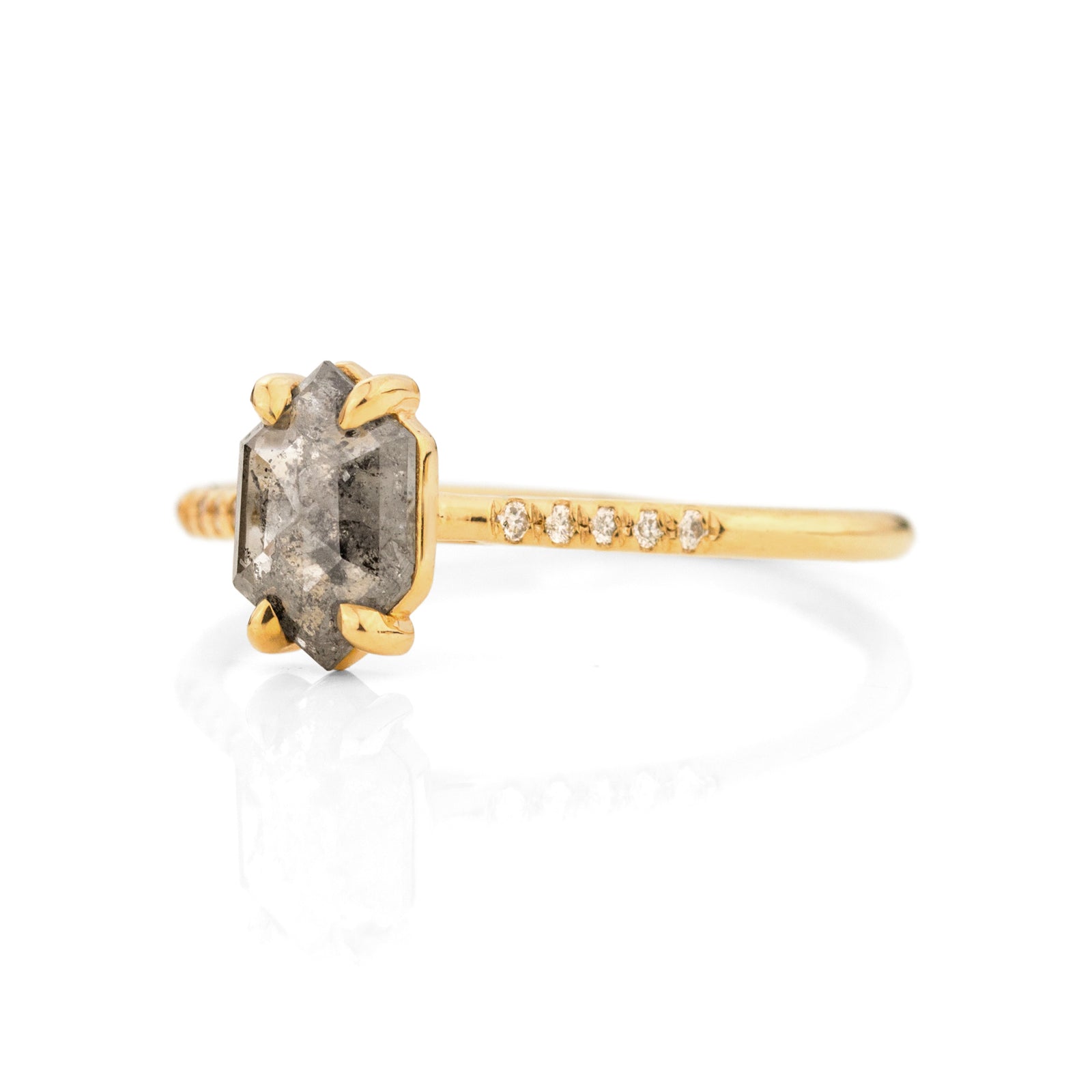 3/4 CT. Hexagon Cut Ava Ring