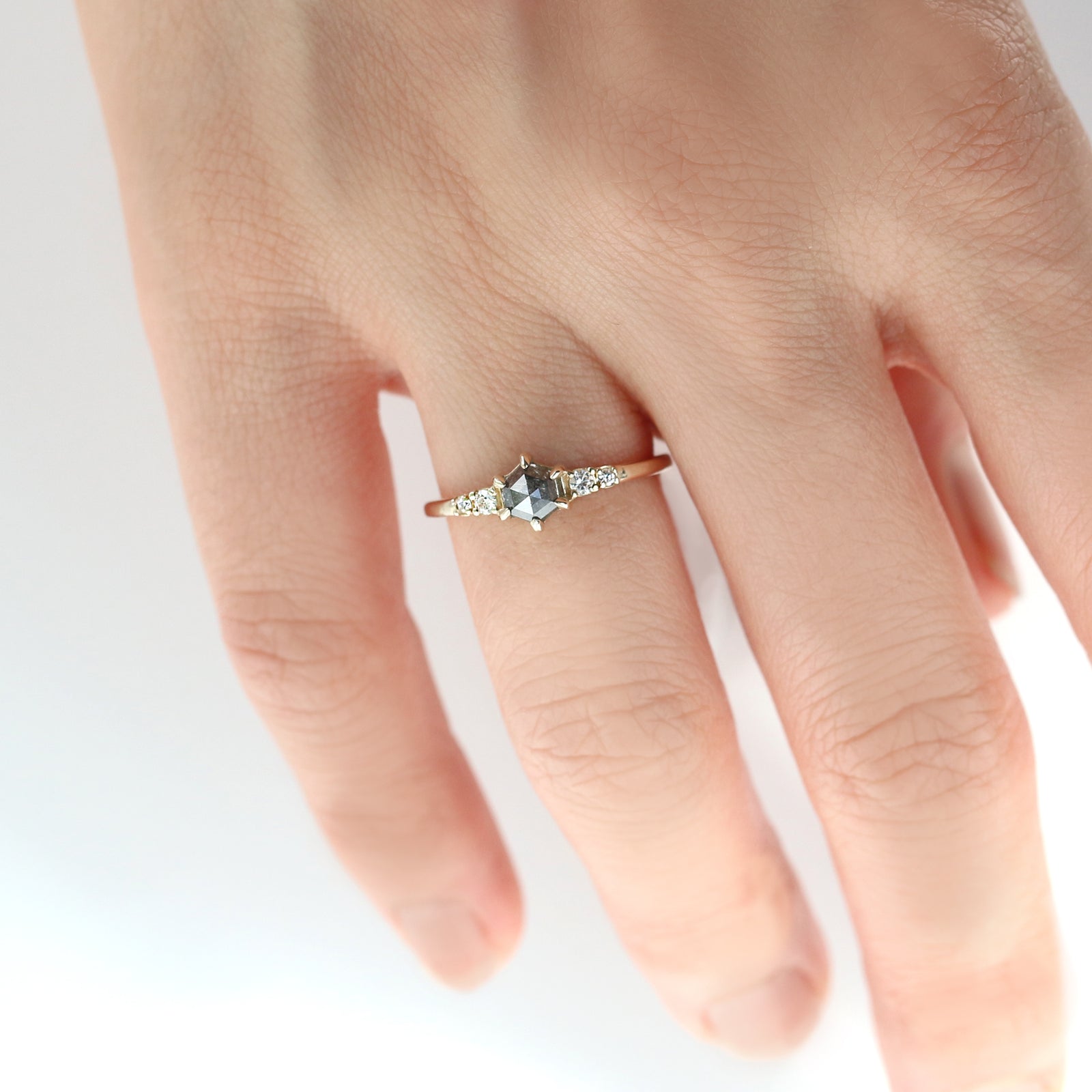 Pippa Hexagon Diamond Ring | Jamie Park Jewelry