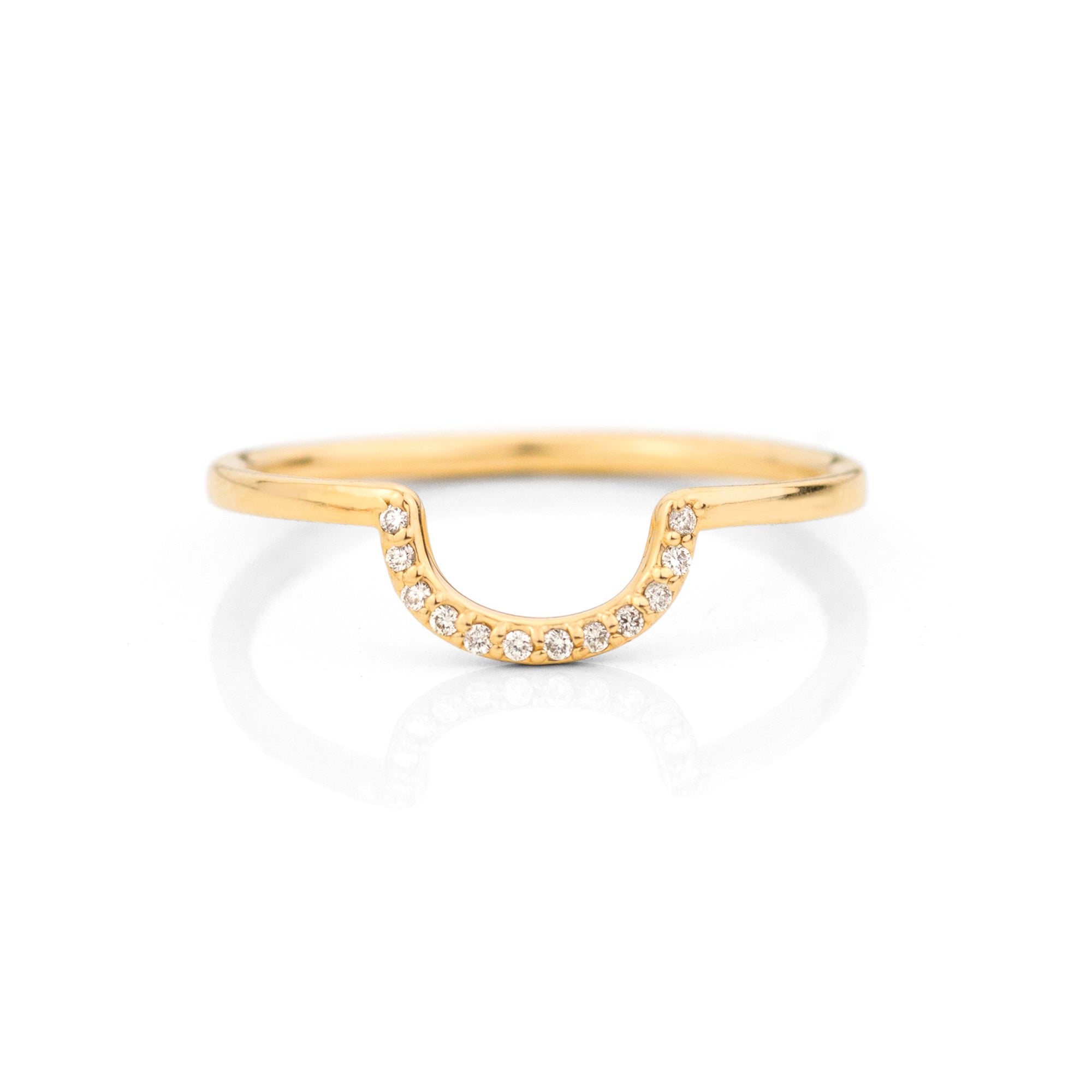 Diamond Deep Curve Ring by Jamie Park Jewelry 