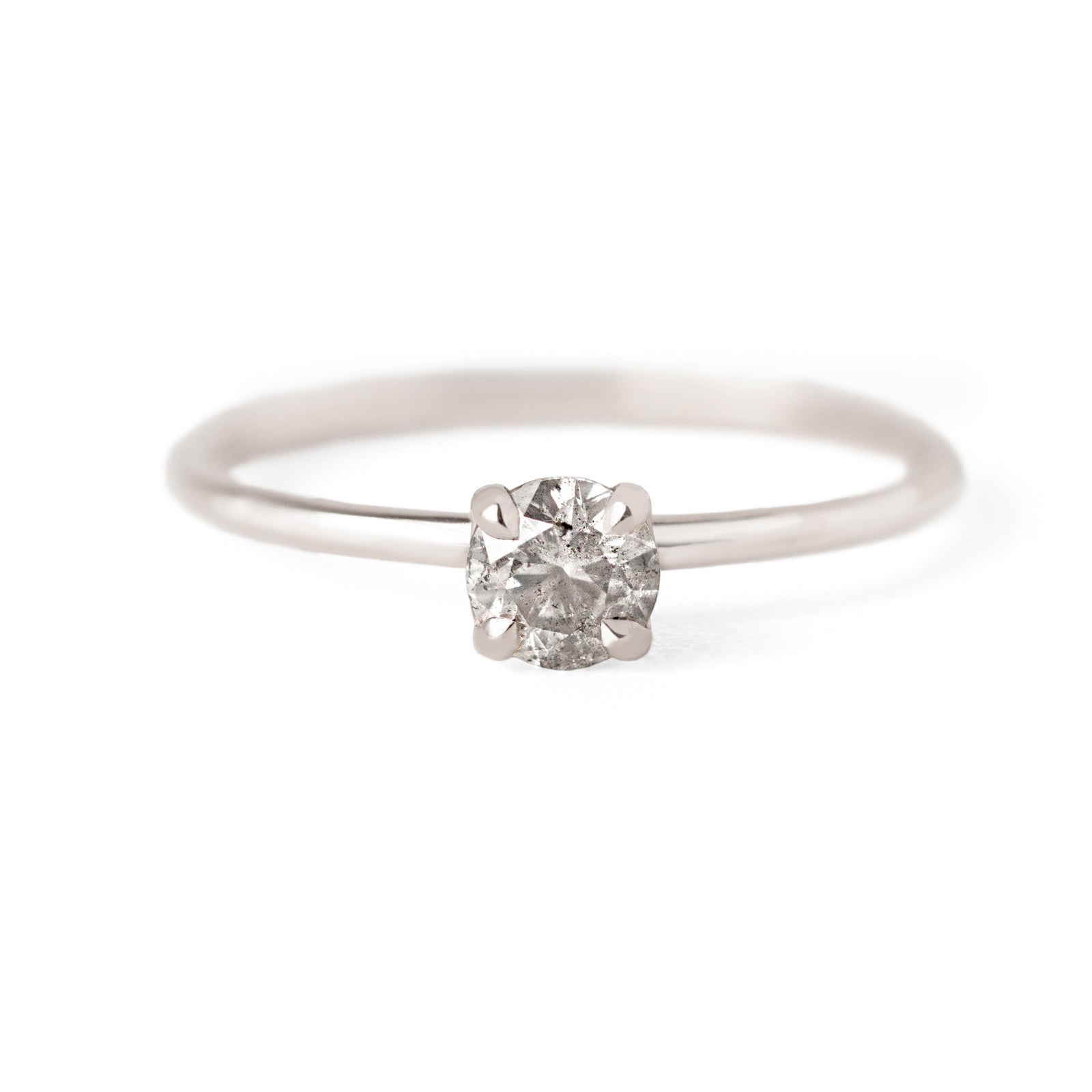 Jamie Park Jewelry - 1/2 ct. Round Salt and Pepper Solitaire Ring