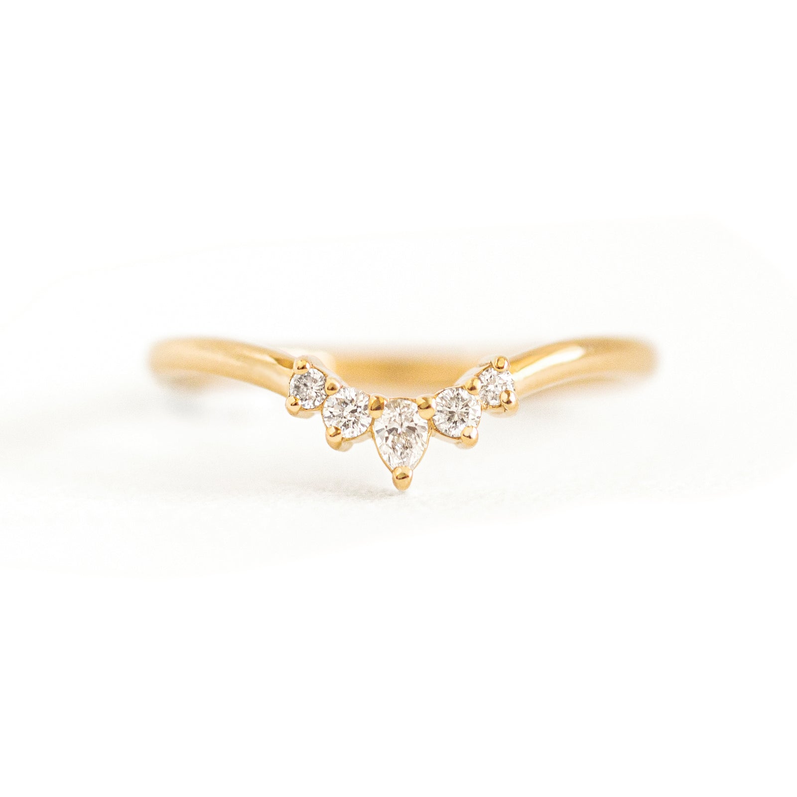 Jordan Pear Cut Diamond Contour Band