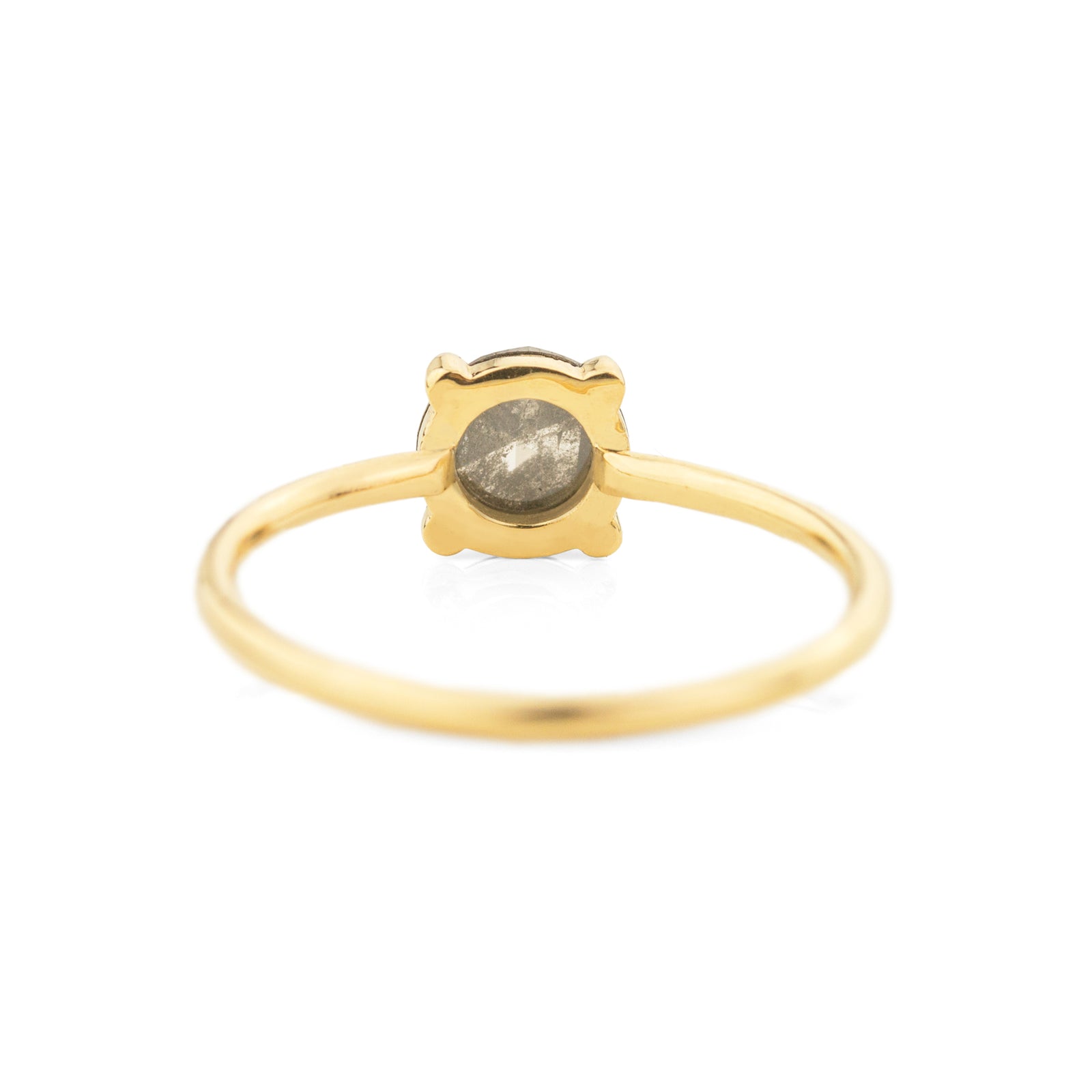 Round 0.8CT Salt and Pepper Diamond Ring