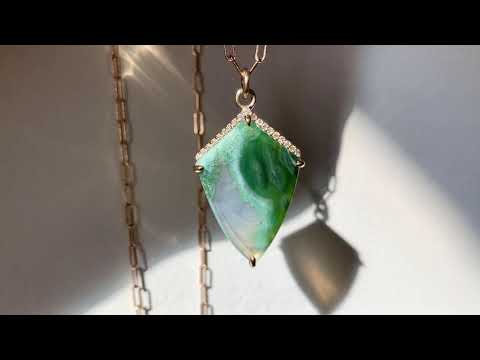 Shield Cut Ocean Jasper Necklace, Jamie Park Jewelry