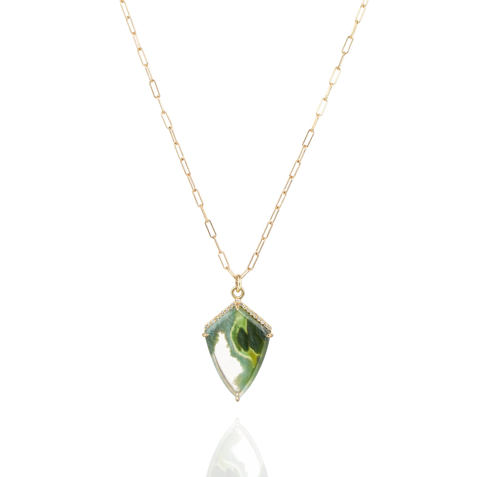 Shield Cut Ocean Jasper Necklace, Jamie Park Jewelry