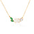 Opal Emerald Necklace by Jamie Park Jewelry This beautiful, 14K gold-cast necklace is inspired by the tranquility of a lush evergreen. Adorned with a cluster of gorgeous gemstones, including an Australian opal and two emeralds, it's finished with a sparkly pear-cut lab diamond.