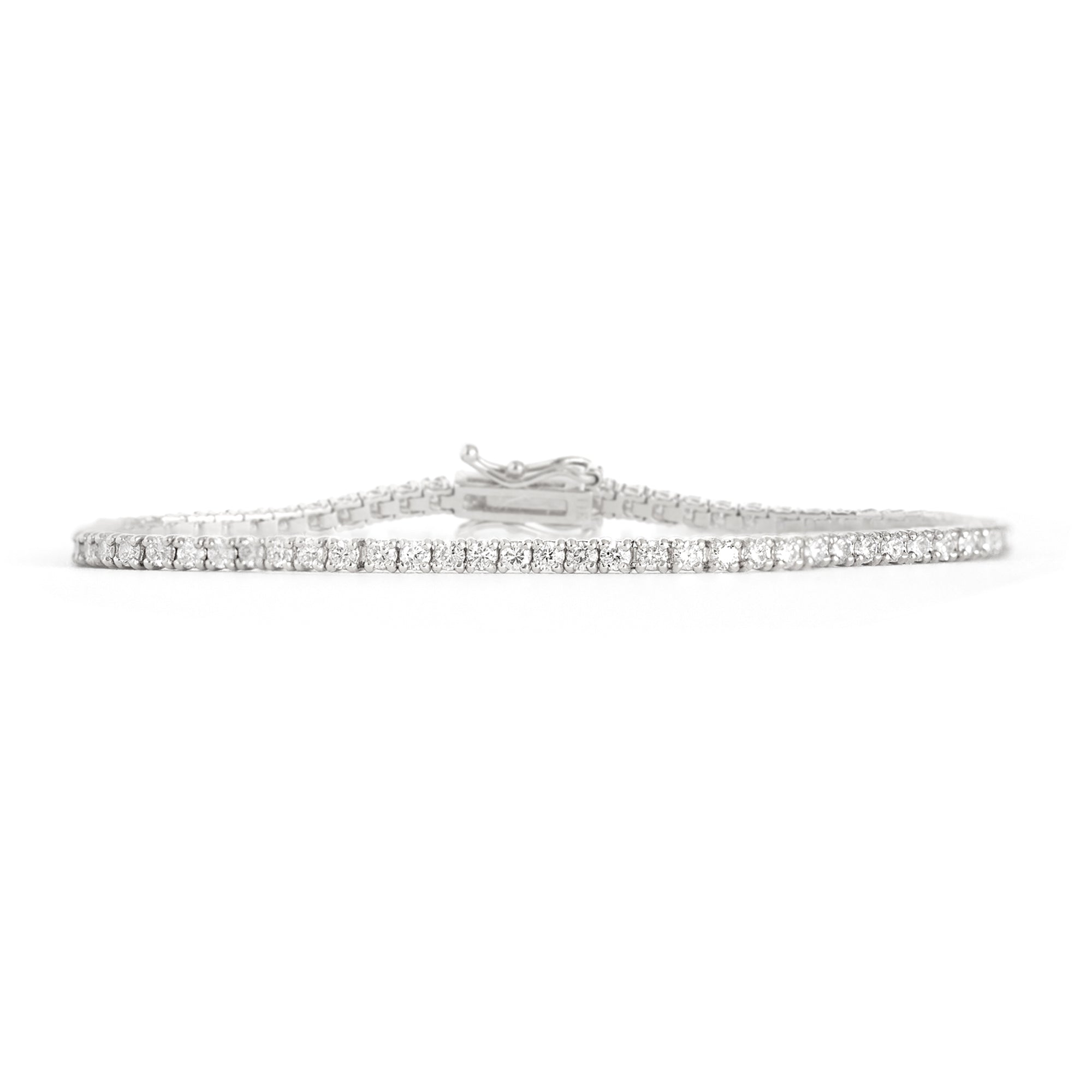 Round Diamond Four Prong Tennis Bracelet