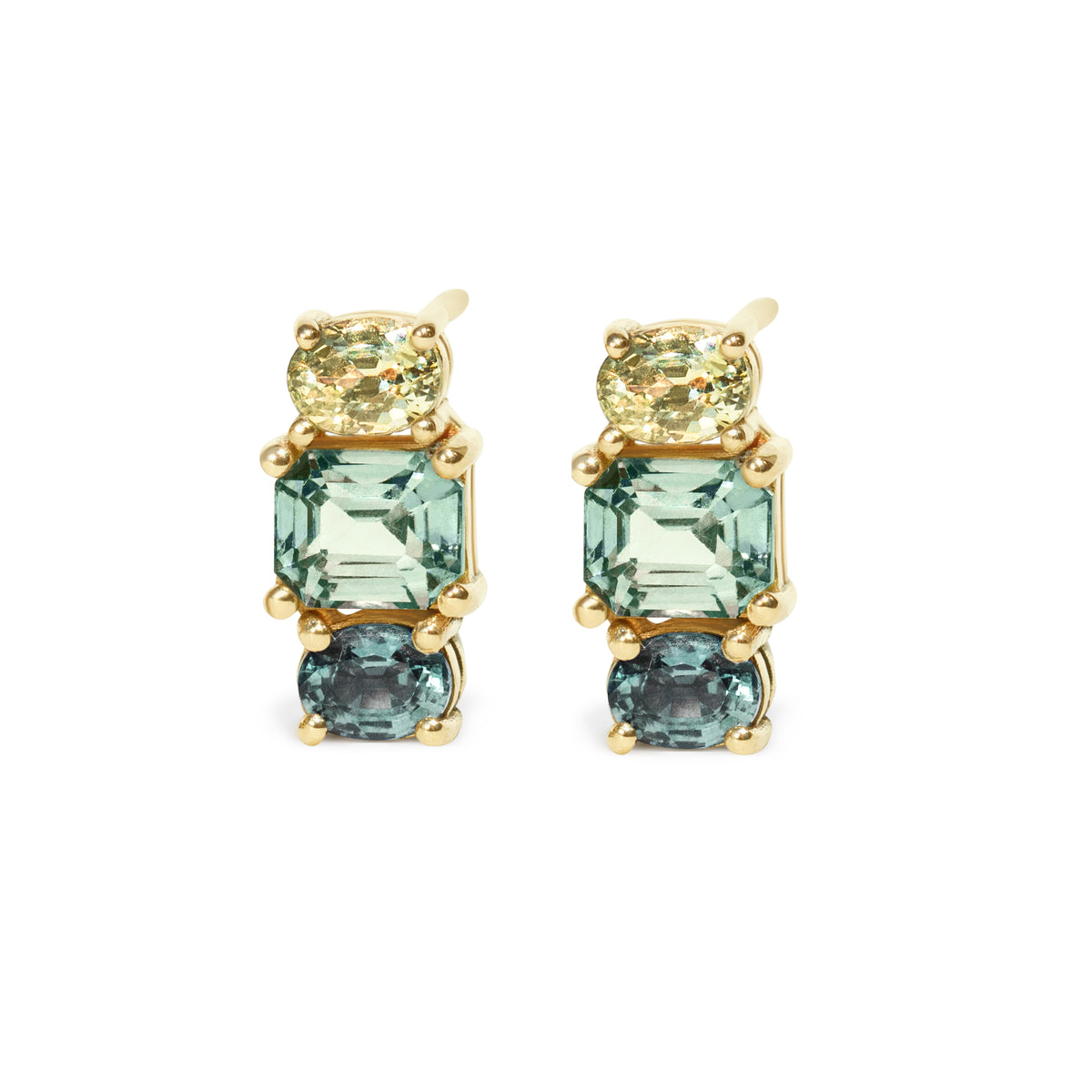 Three Sapphire Earrings