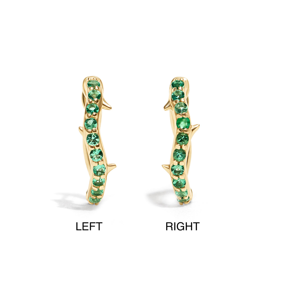 Emerald Thorn Hoops