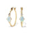 Opal Diamond Hoops