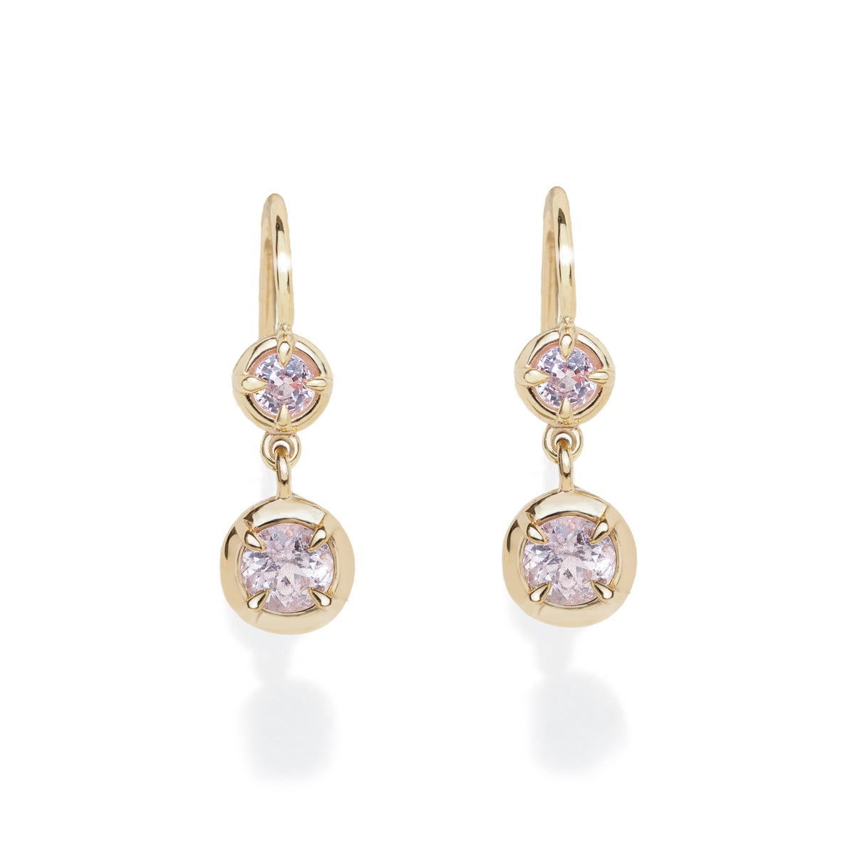 Lavender Sapphire Drop Earrings