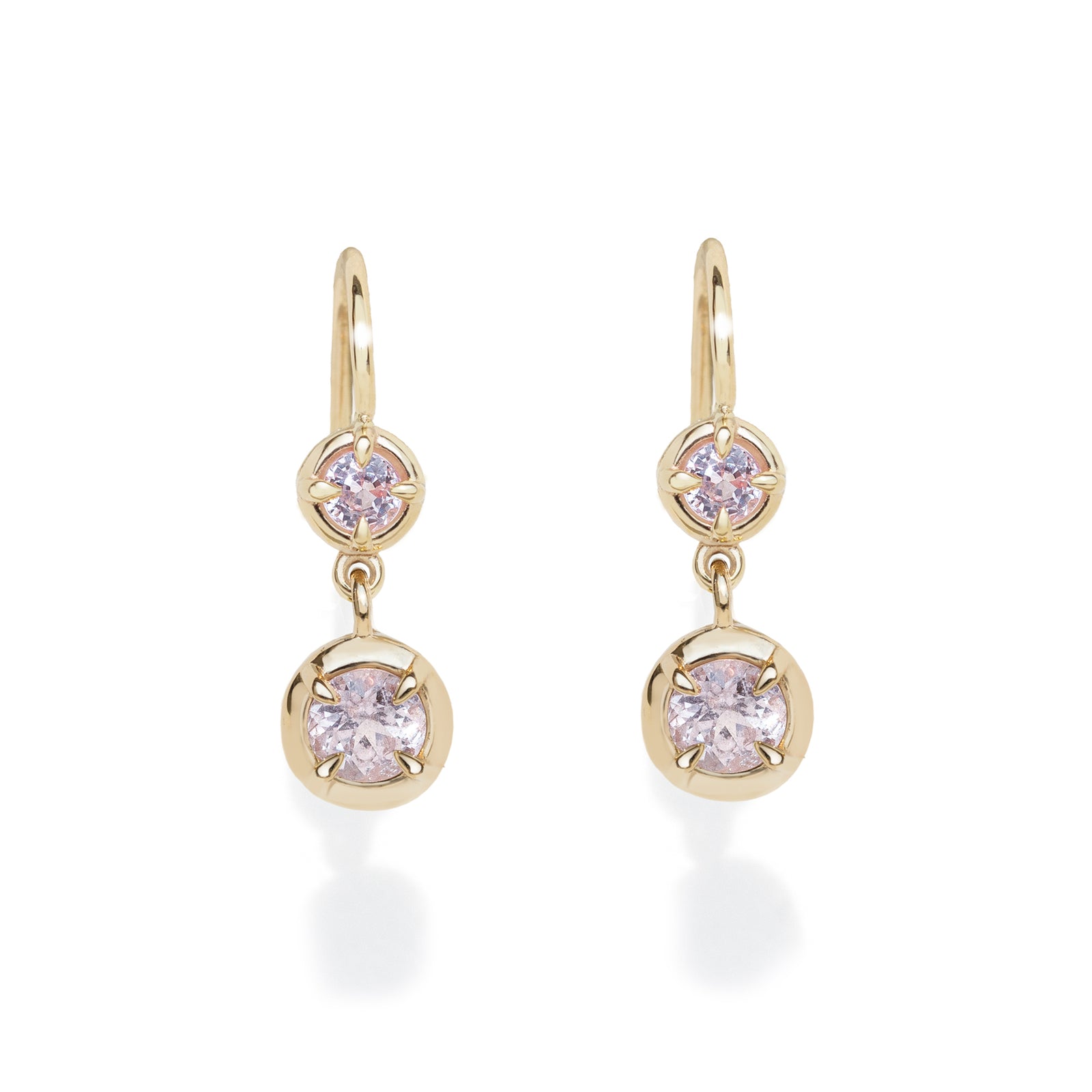 Lavender Sapphire Drop Earrings