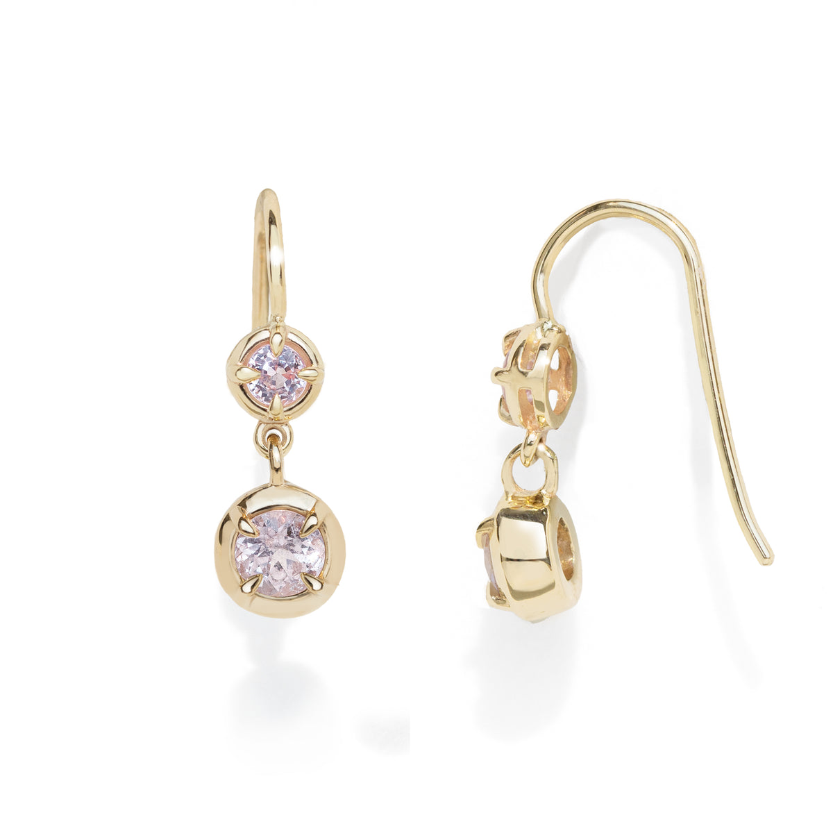Lavender Sapphire Drop Earrings