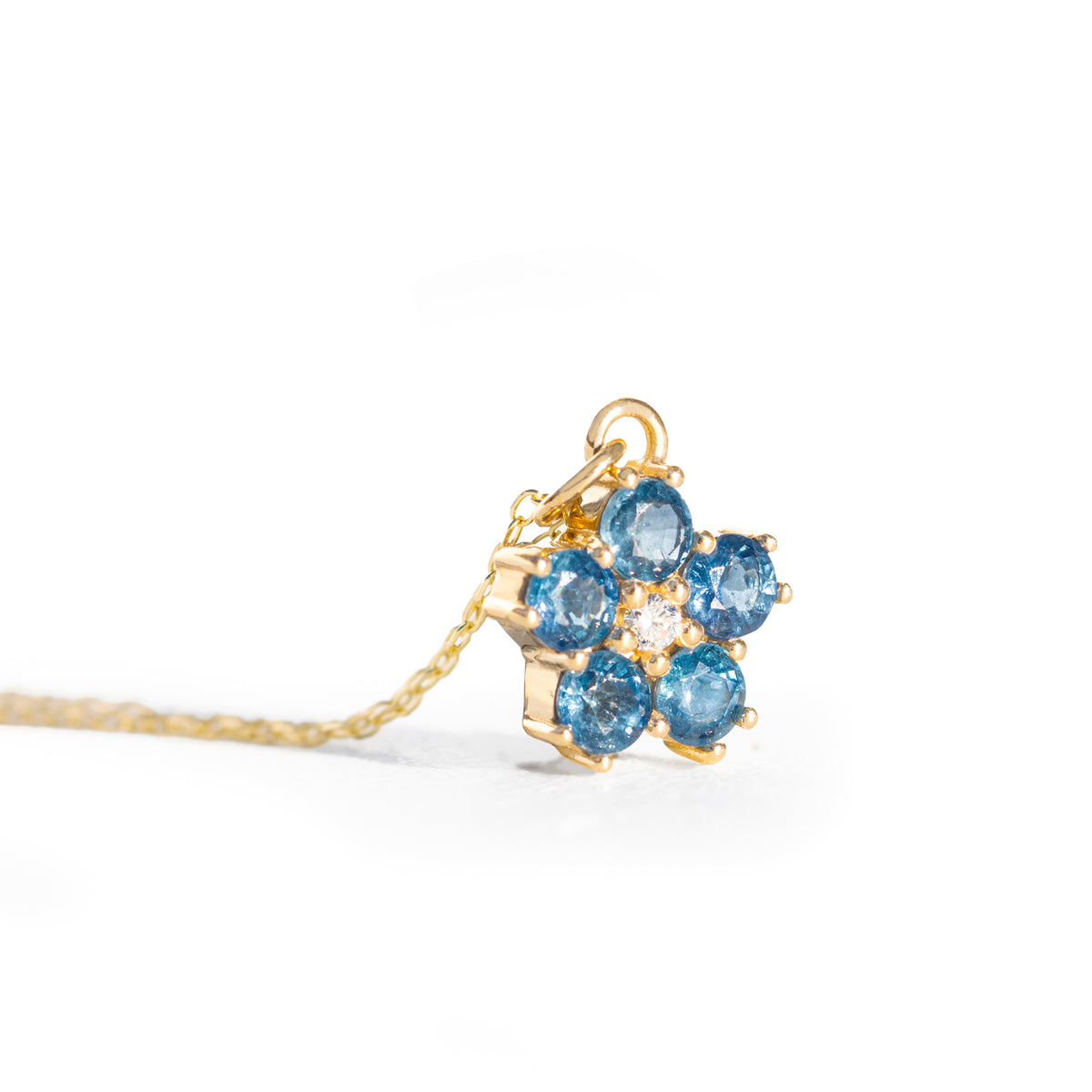 Jamie Park Jewelry - Blue Sapphire Blossom Necklace