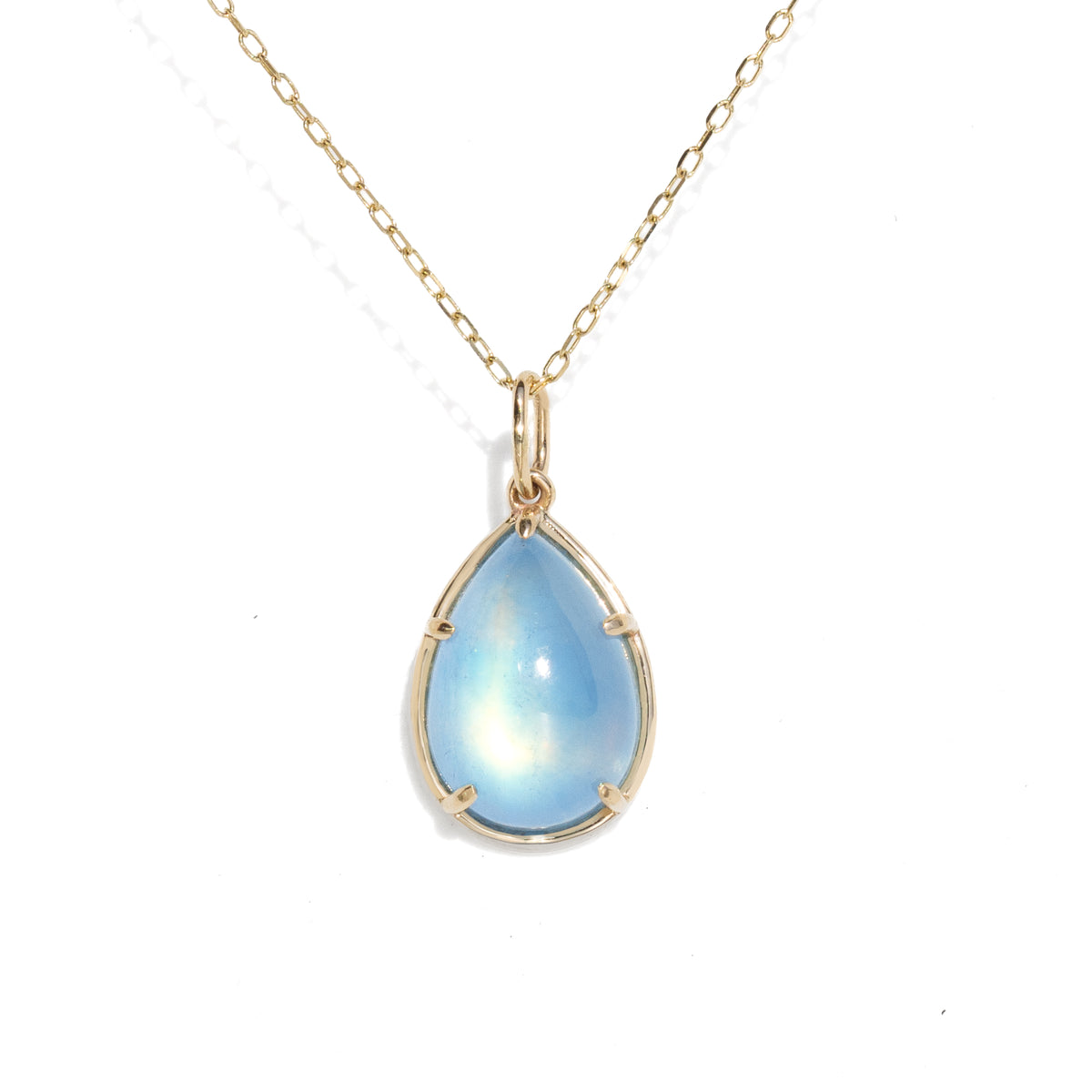 Aquamarine Double-Sided Drop Necklace