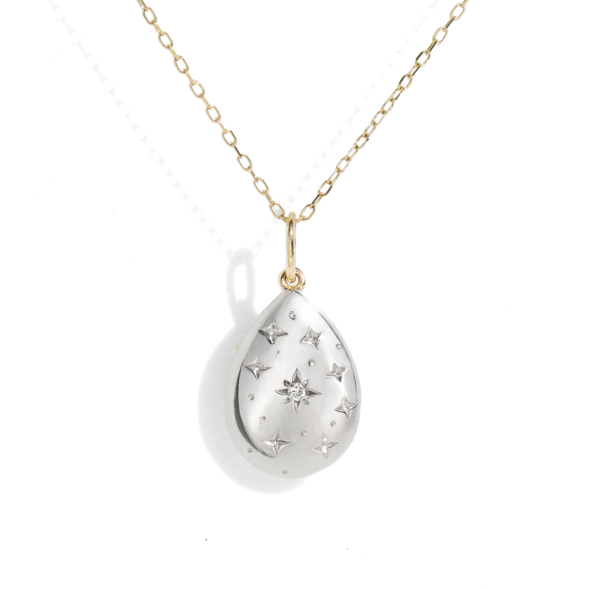 Aquamarine Double-Sided Drop Necklace