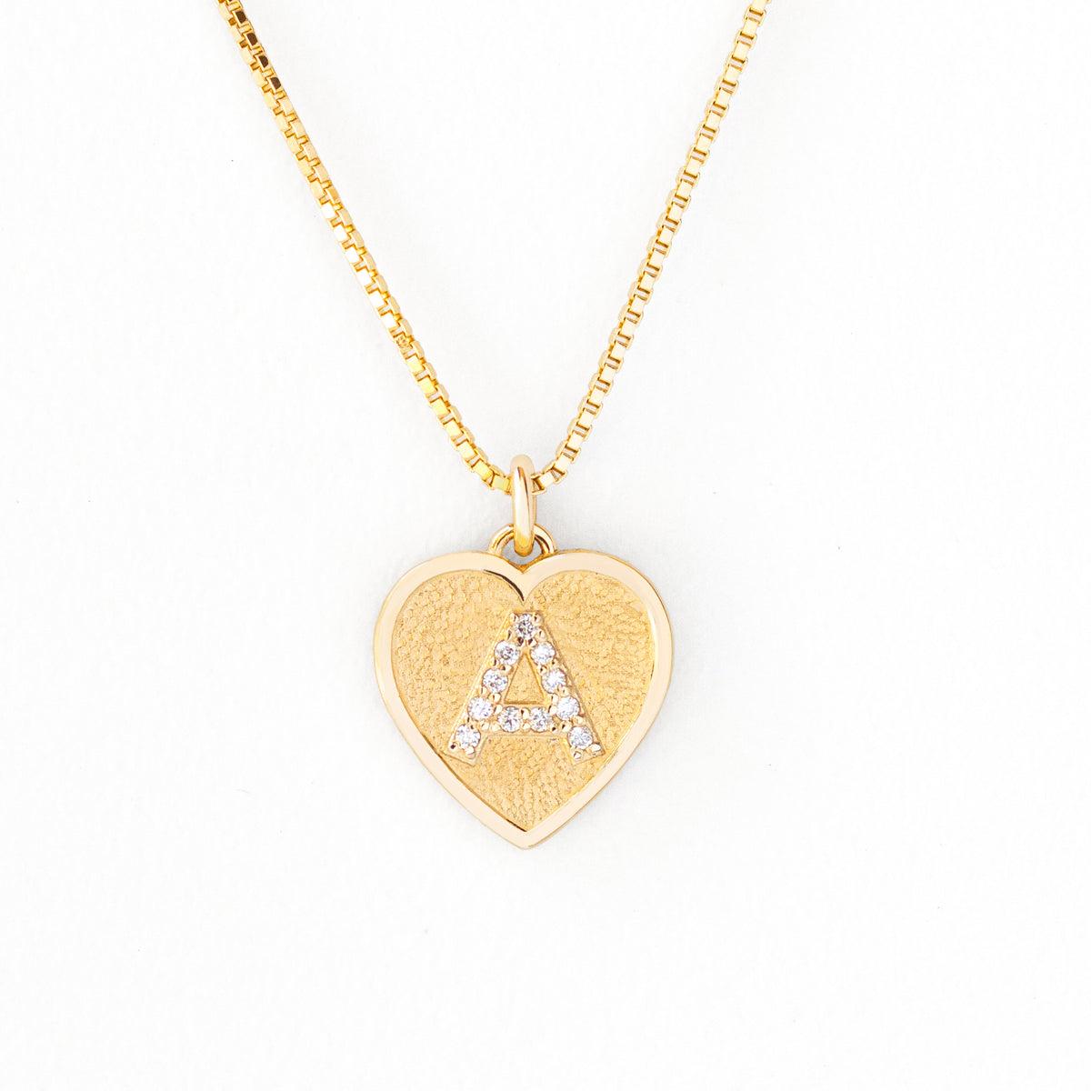 Jamie Park Jewelry - Diamond Initial Heart Charm Necklace