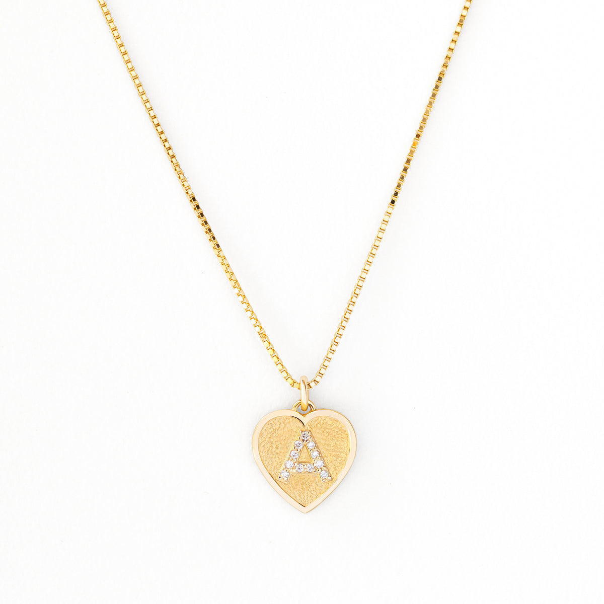 Jamie Park Jewelry - Diamond Initial Heart Charm Necklace