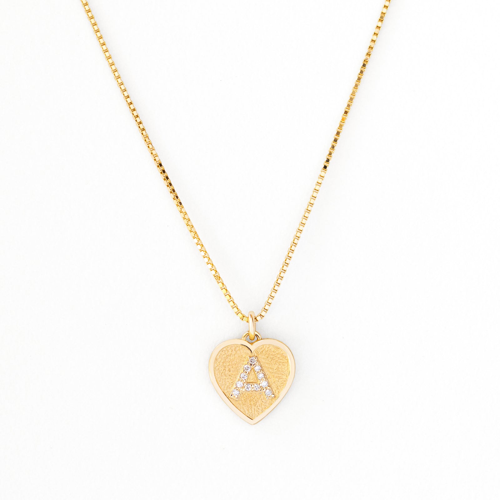 Jamie Park Jewelry - Diamond Initial Heart Charm Necklace