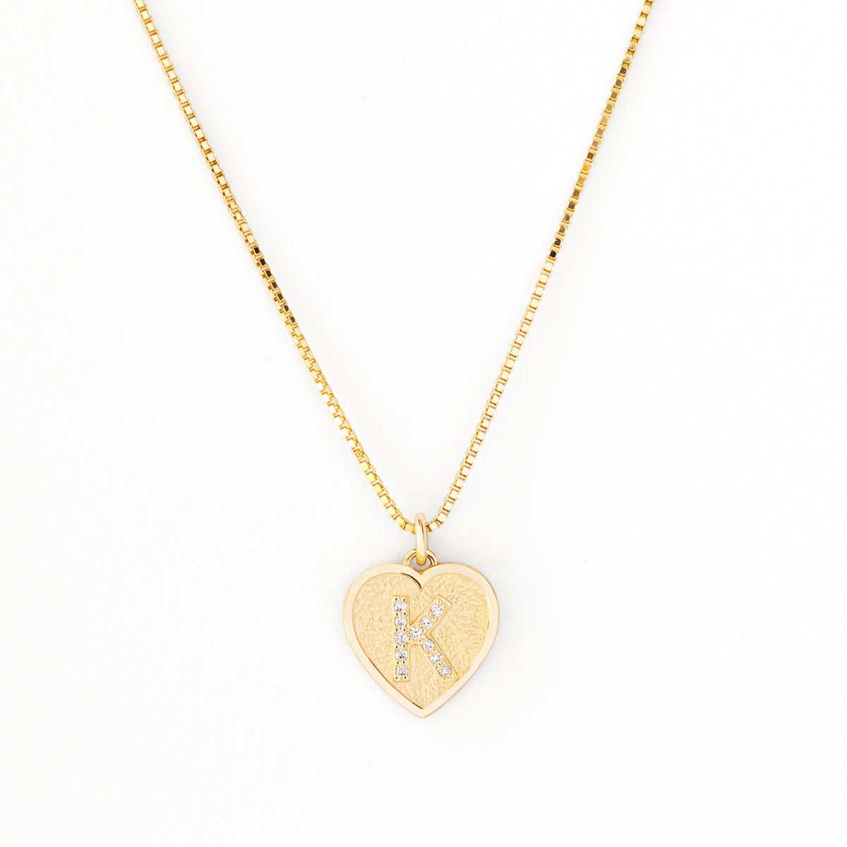 Jamie Park Jewelry - Diamond Initial Heart Charm Necklace