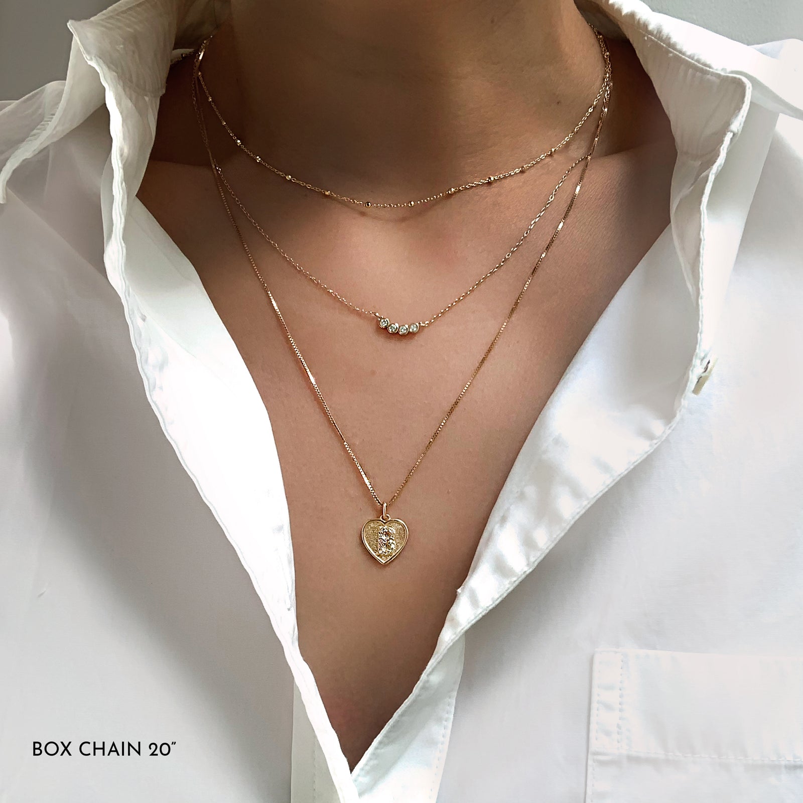 Jamie Park Jewelry - Diamond Initial Heart Charm Necklace