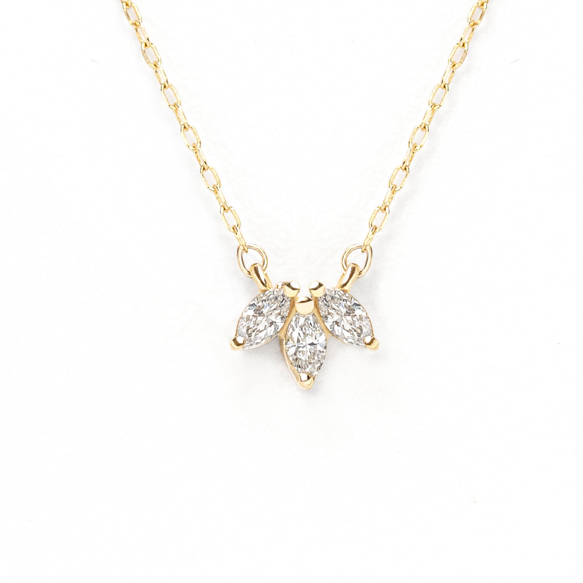 Jamie Park Jewelry - Marquise Diamond Trio Necklace