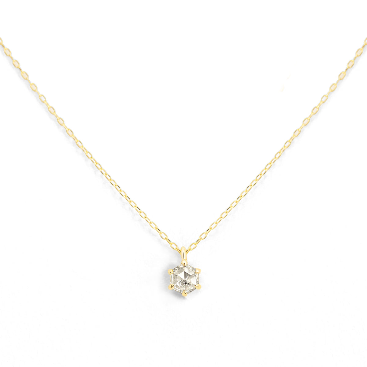 Jamie Park Jewelry - 0.47ct. Salt and Pepper Diamond Necklace https://jamieparkjewelry.com/products/0-47ct-salt-and-pepper-diamond-necklace This remarkable necklace holds a 0.47ct. Salt and Pepper Diamond, exhibiting a luxurious matrix and clarity that brings out its natural beauty. Its unique cut makes the diamond appear larger than its stated size, radiating a dazzling shimmer that is sure to turn heads.