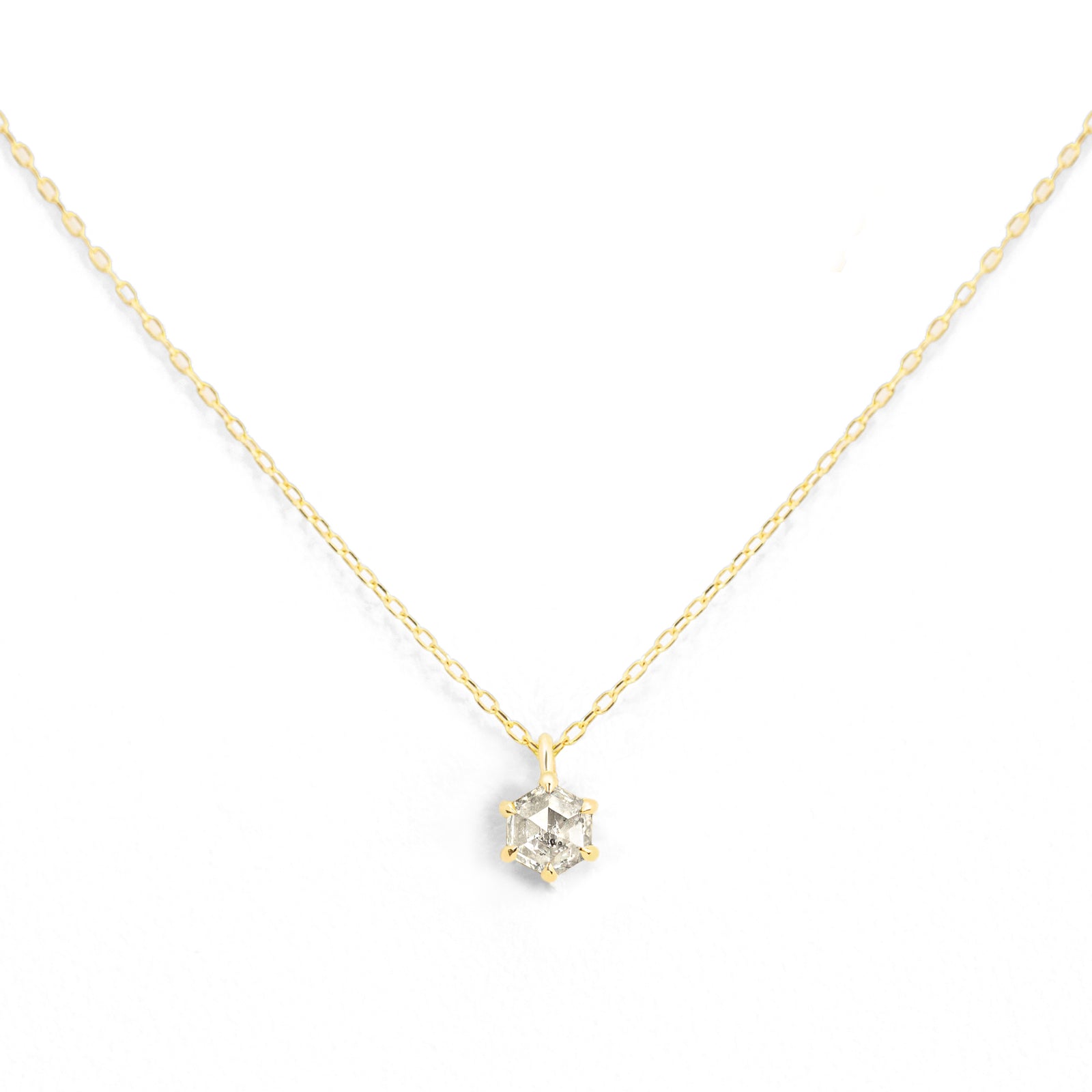 Jamie Park Jewelry - 0.47ct. Salt and Pepper Diamond Necklace https://jamieparkjewelry.com/products/0-47ct-salt-and-pepper-diamond-necklace This remarkable necklace holds a 0.47ct. Salt and Pepper Diamond, exhibiting a luxurious matrix and clarity that brings out its natural beauty. Its unique cut makes the diamond appear larger than its stated size, radiating a dazzling shimmer that is sure to turn heads.