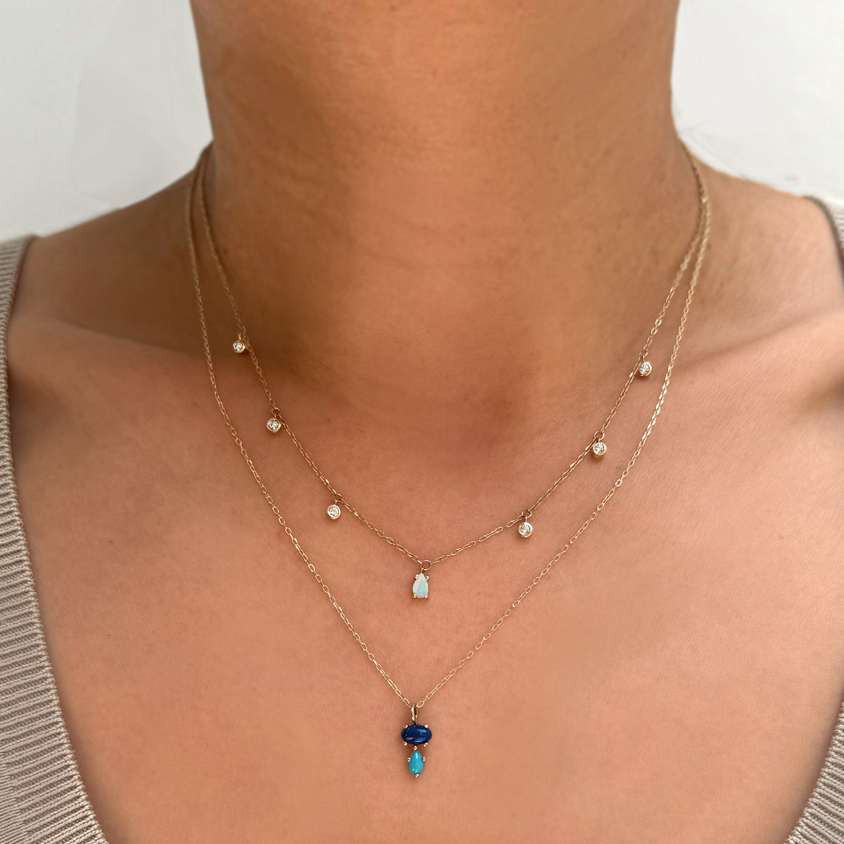 Opal Waterfall Necklace