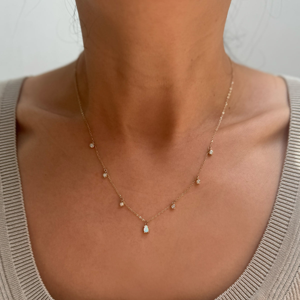 Opal Waterfall Necklace