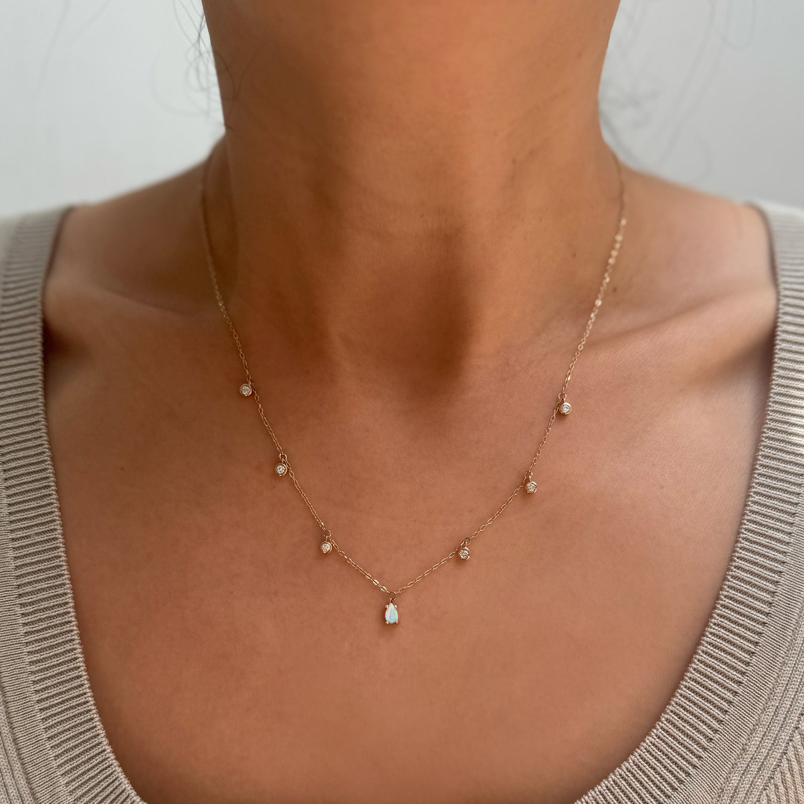 Opal Waterfall Necklace
