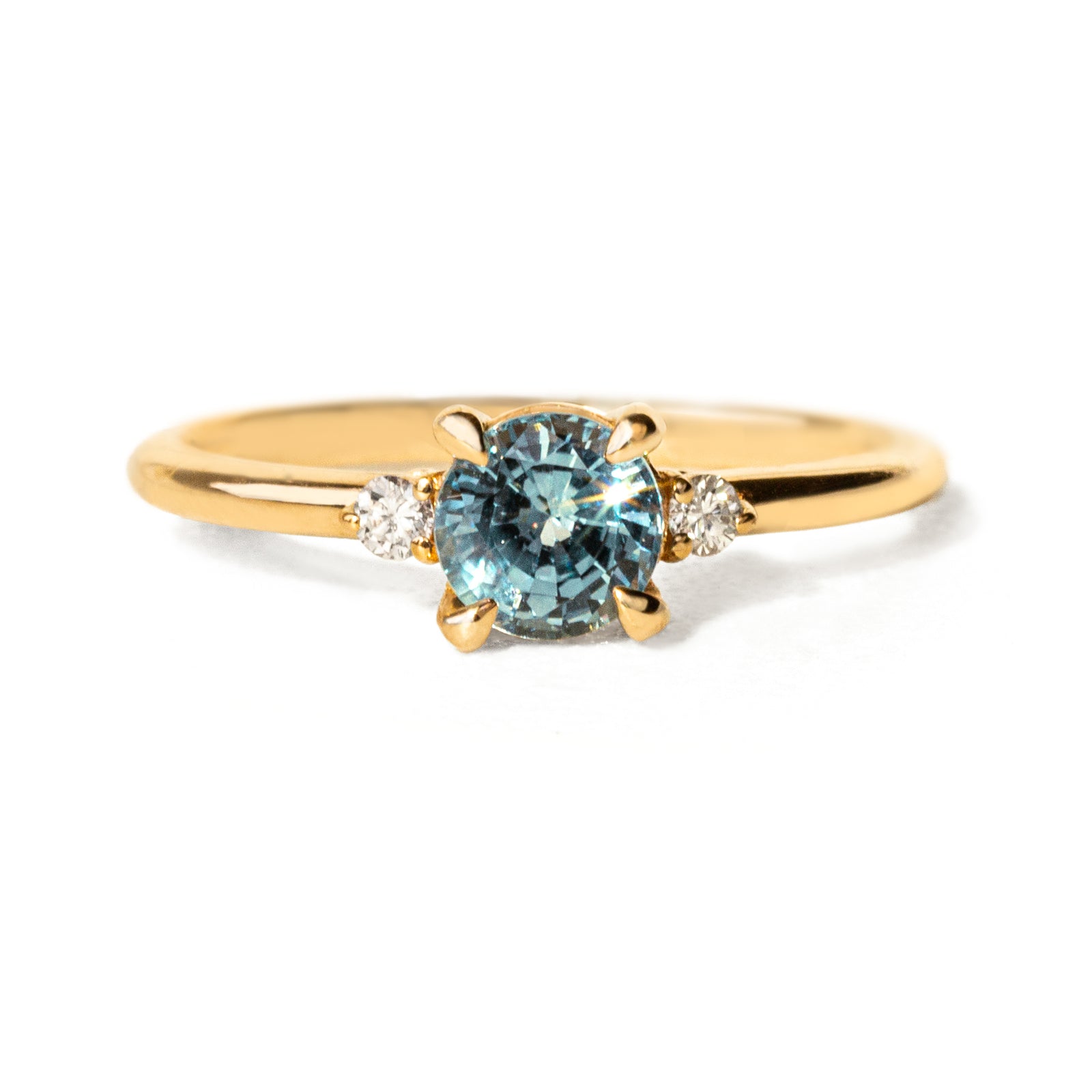 Kira 1ct Montana Sapphire Diamond Ring