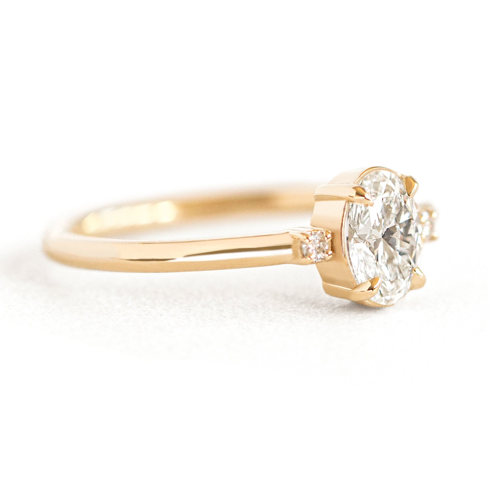 Grace 1ct Oval Three Stone Ring