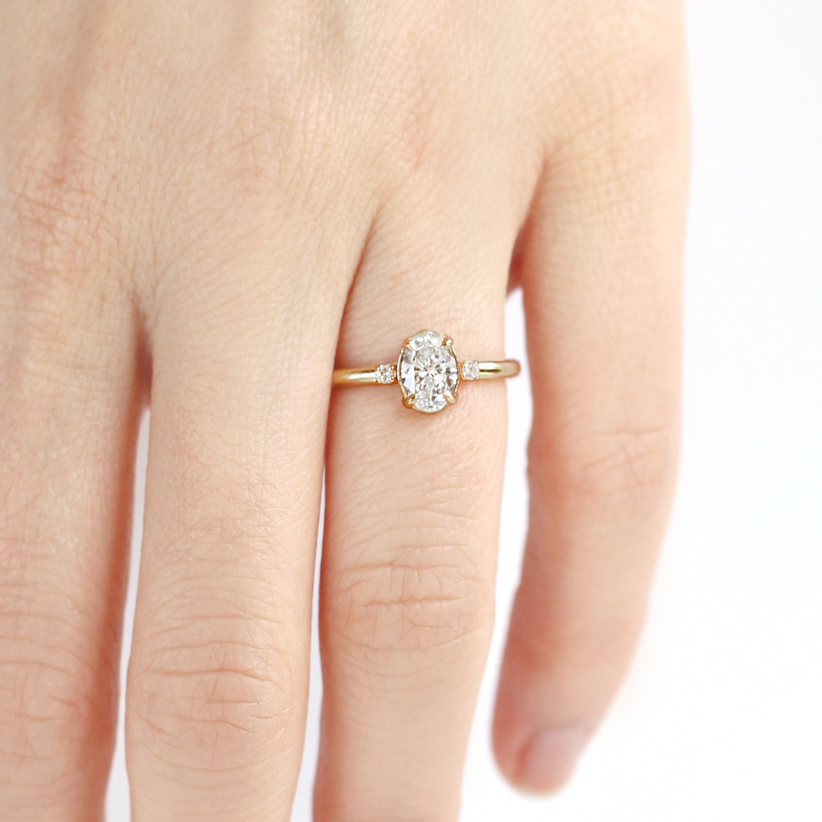 Grace 1ct Oval Three Stone Ring