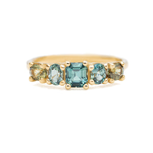 Jamie Park Jewelry - 1.7 tcw. Blue Green Ombré Sapphire Ring