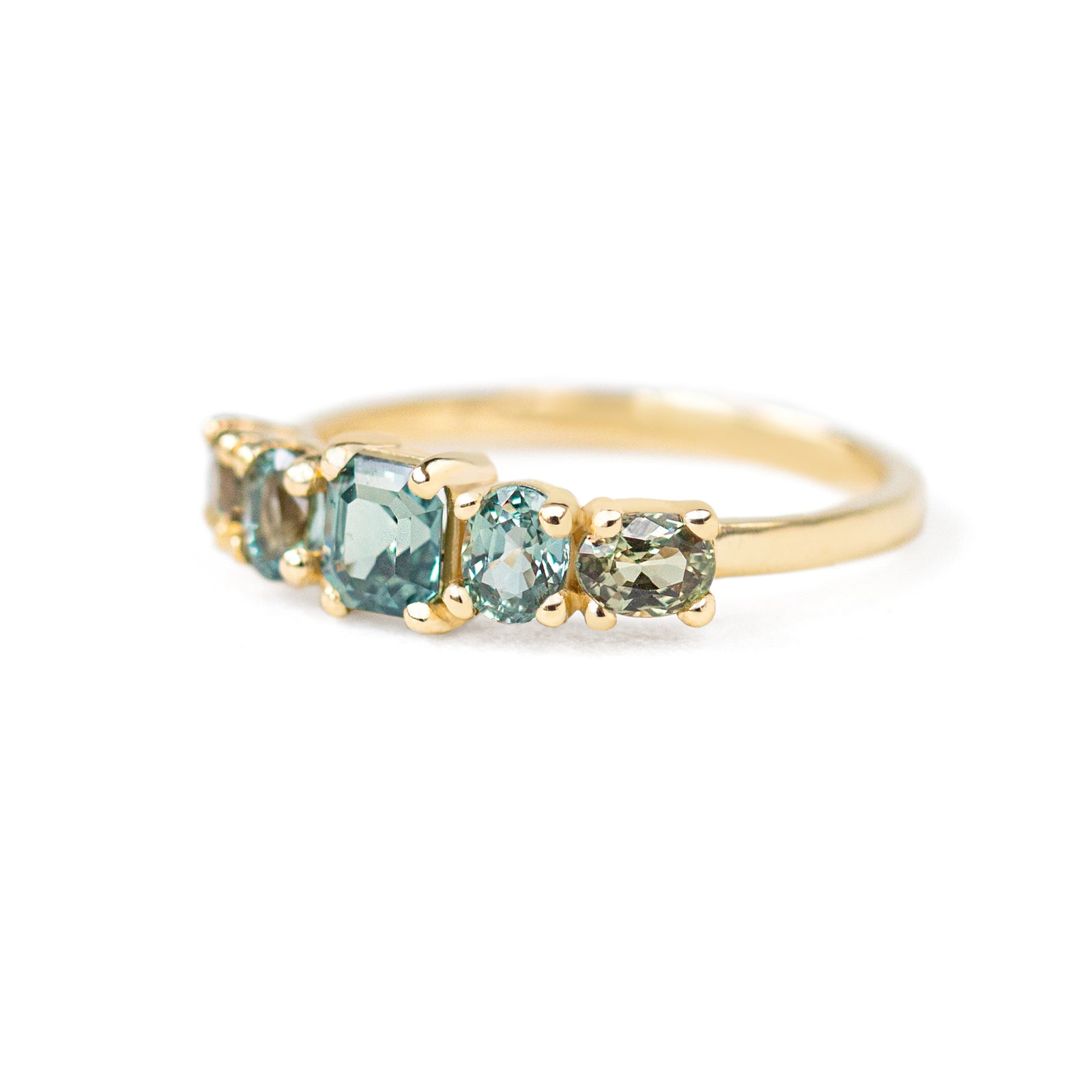 Jamie Park Jewelry - 1.7 tcw. Blue Green Ombré Sapphire Ring