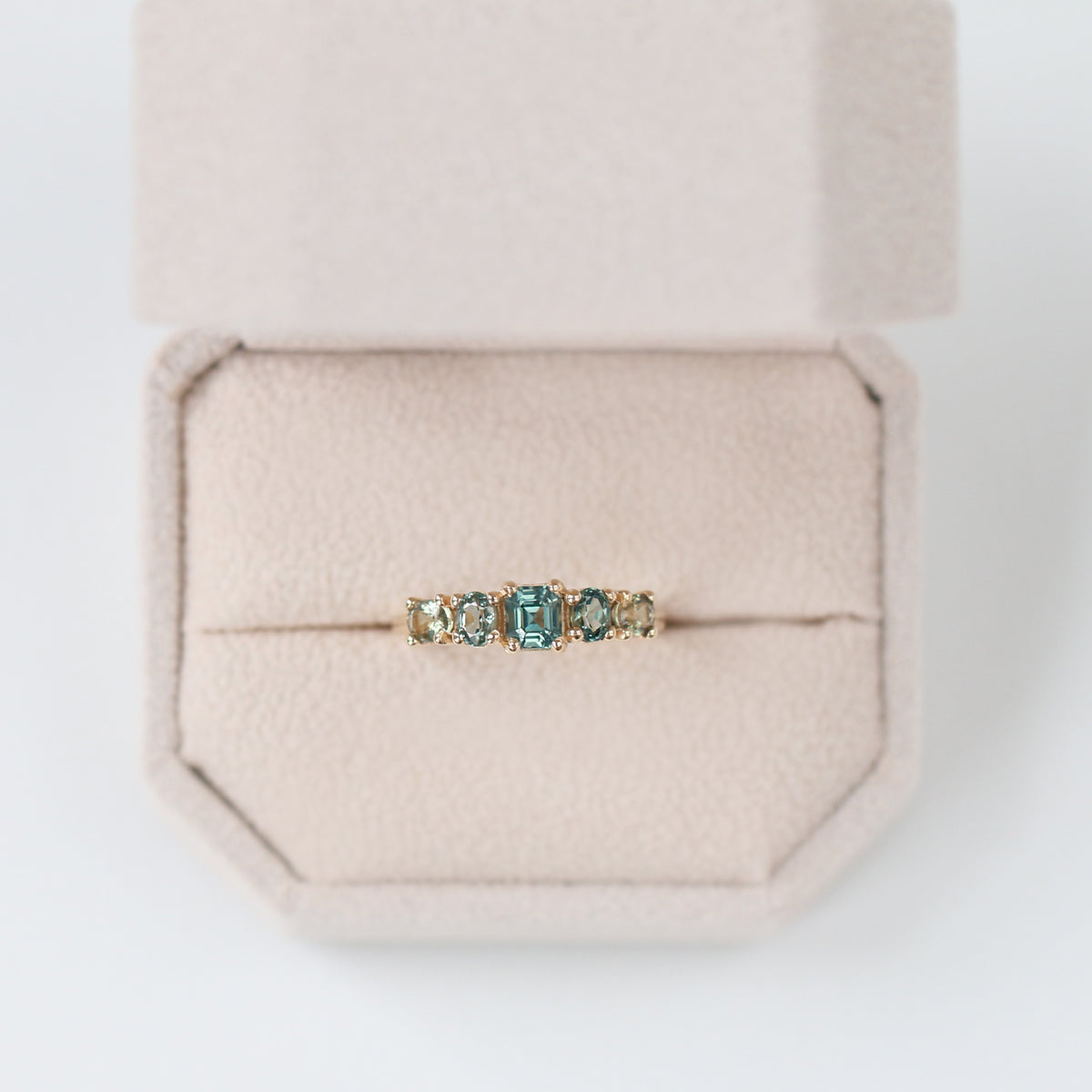 Jamie Park Jewelry - 1.7 tcw. Blue Green Ombré Sapphire Ring