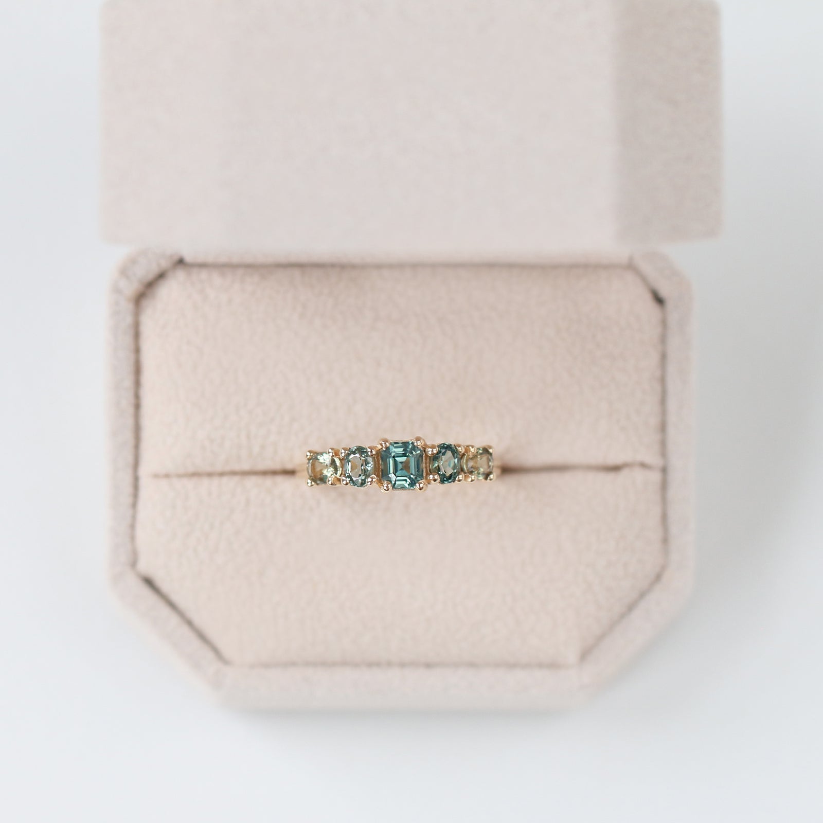 Jamie Park Jewelry - 1.7 tcw. Blue Green Ombré Sapphire Ring