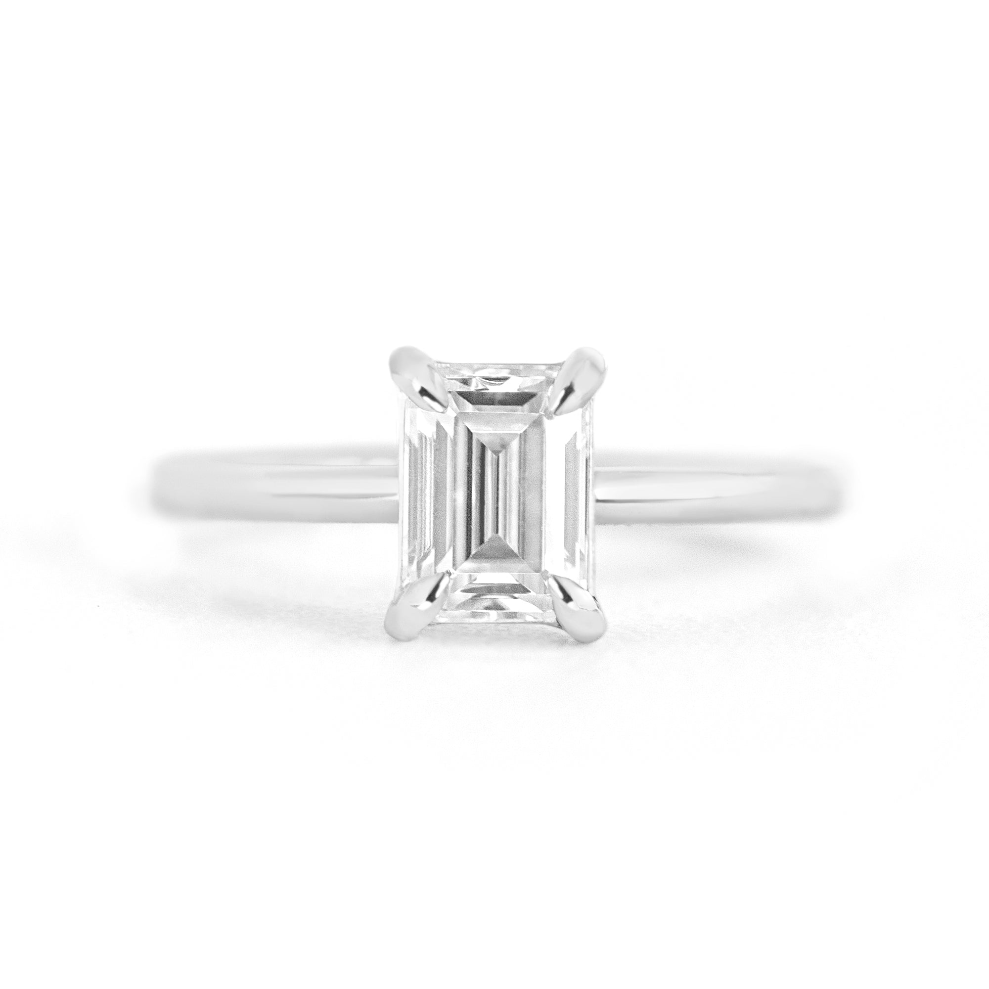Bella Emerald Cut Solitaire Ring | Diamond