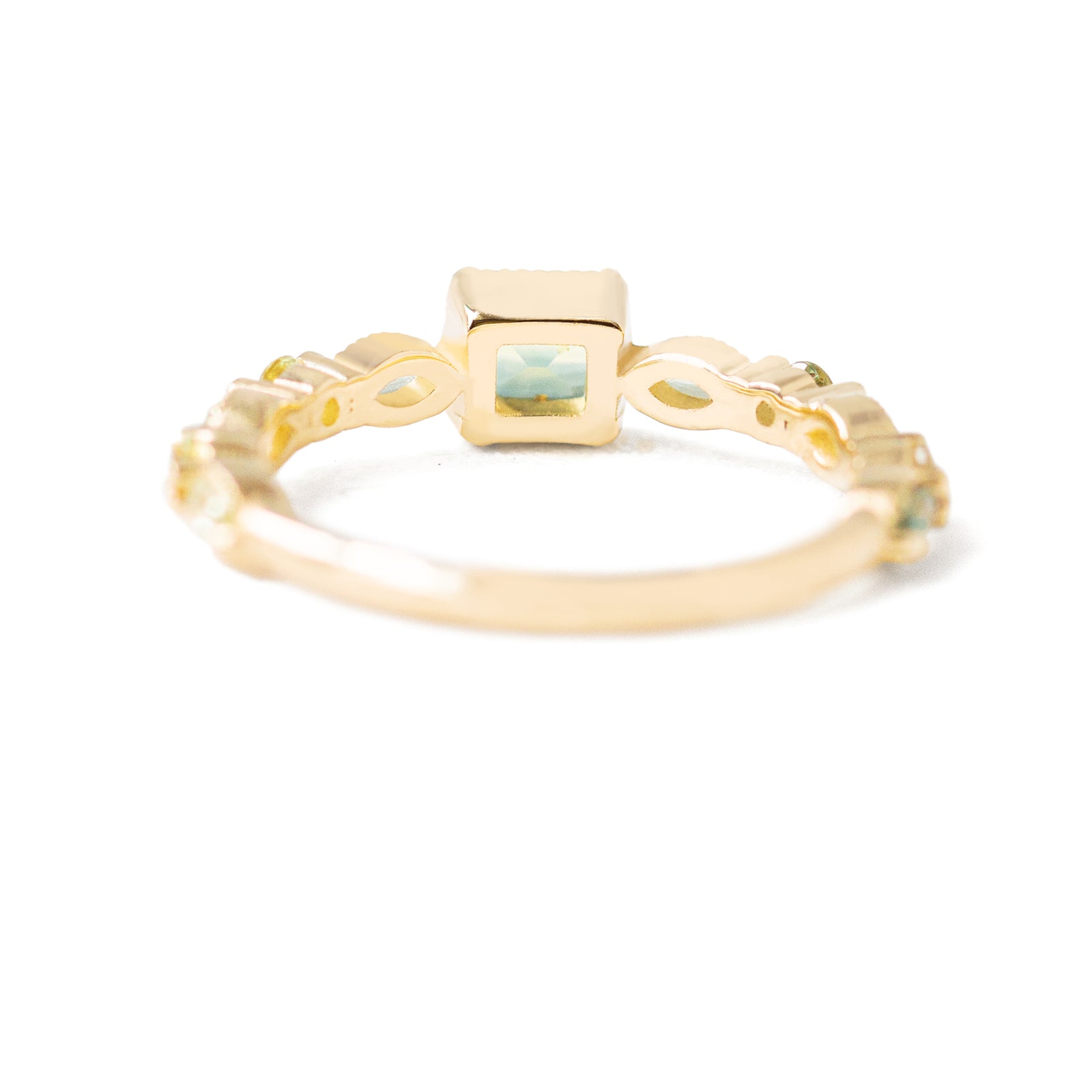 Jamie Park Jewelry - 3/4 ct. Asscher Cut Parti Sapphire Ring